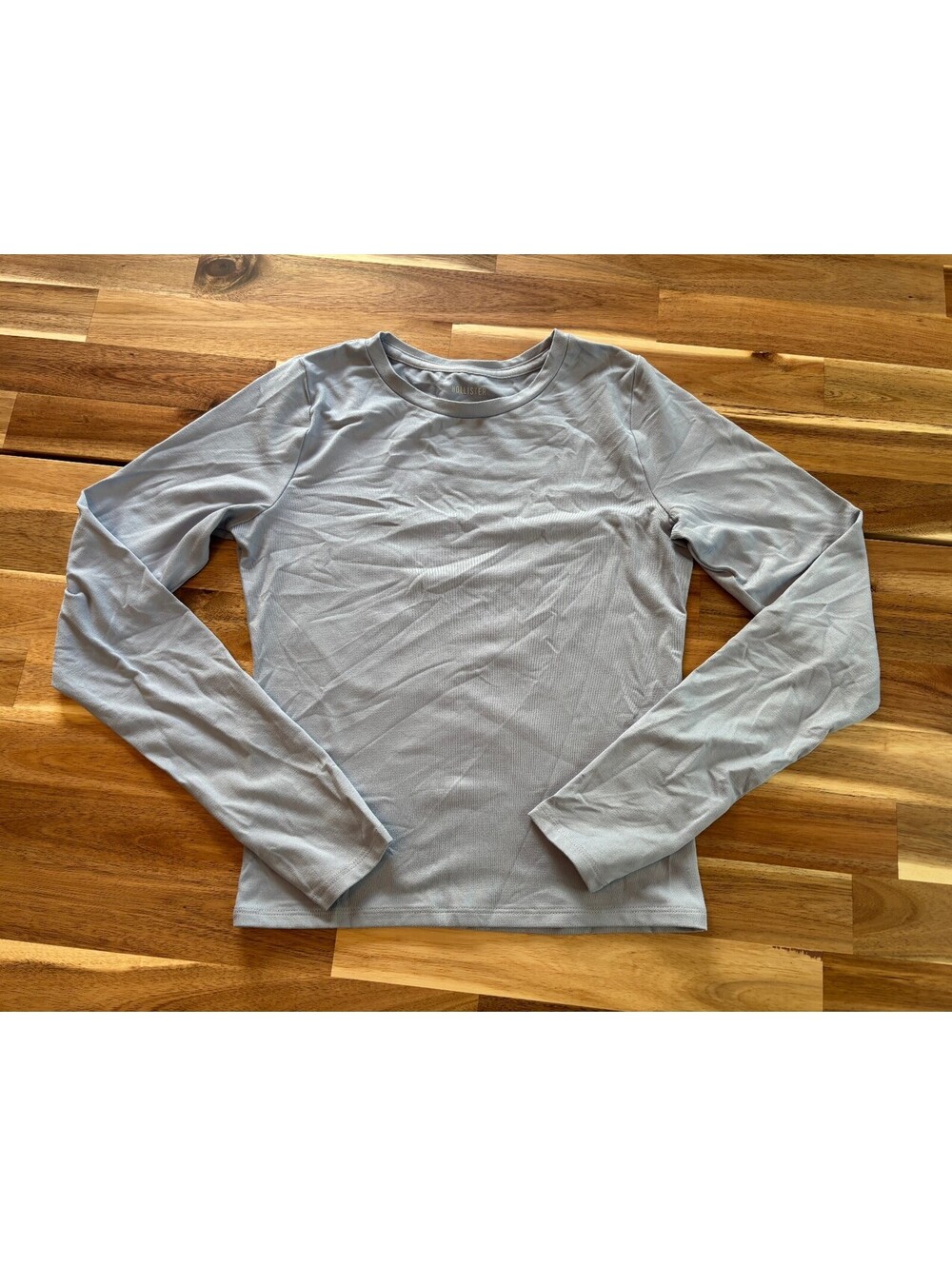 Hollister Long Sleeve Light Blue V-Neck Shirt Size Small